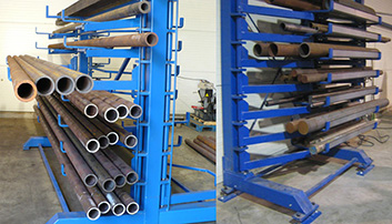 rack profiles roulants tubes