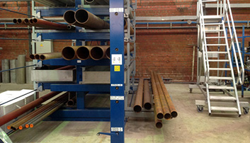 Storage pipes and tubes roll out