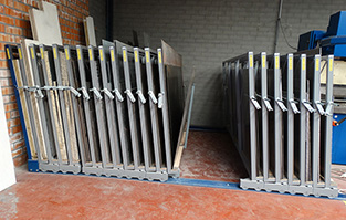 vertical storage rack sheet metal manual operation