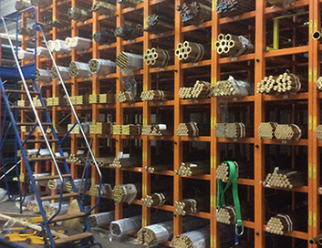 rayonnage magasin industriel profilés tubes barres