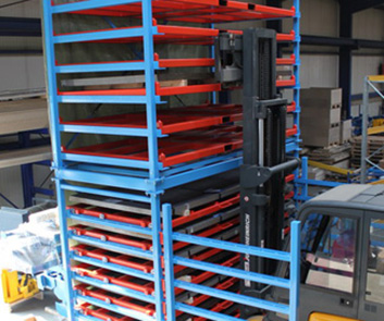 Forklift storage rack