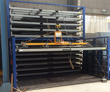 Forklift warehouse sheet metal rack