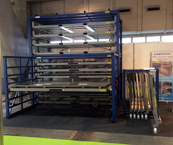 Metal sheet warehouse rack