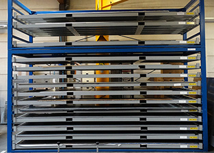Metal sheet rack forklift