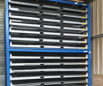 Metal sheet rack forklift
