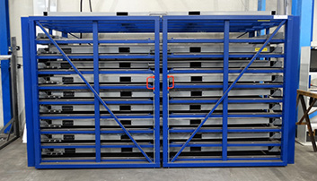 Storage rack for sheet metal