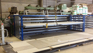 heavy duty metal sheet rack with crack system