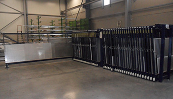 left storage metal sheets rack vertical
