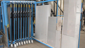 storage metal sheets rack vertical